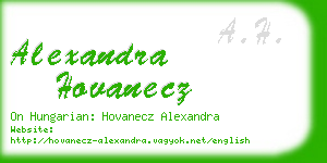 alexandra hovanecz business card